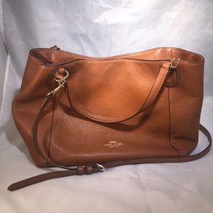 Coach pebble leather crossbody satchel purse